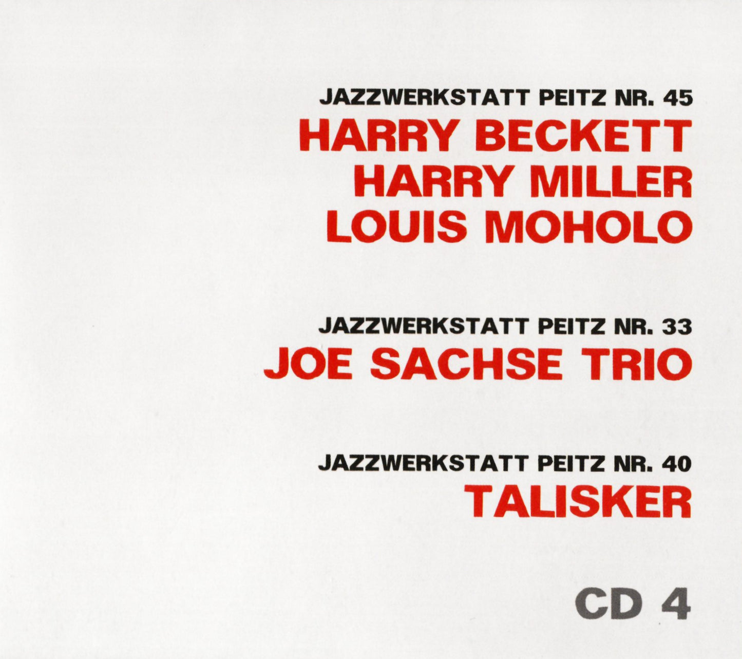 VARIOUS ARTISTS – jazzwerkstatt Peitz 50